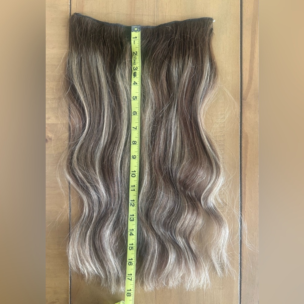 Balayage Brunette/Blonde Halo Human Hair Extensions